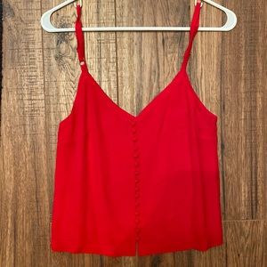 Madewell silk red top NWT